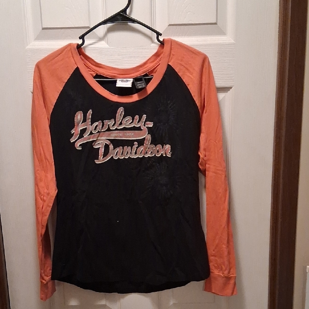 Harley-Davidson Youth Long Sleeve in Orange and Black